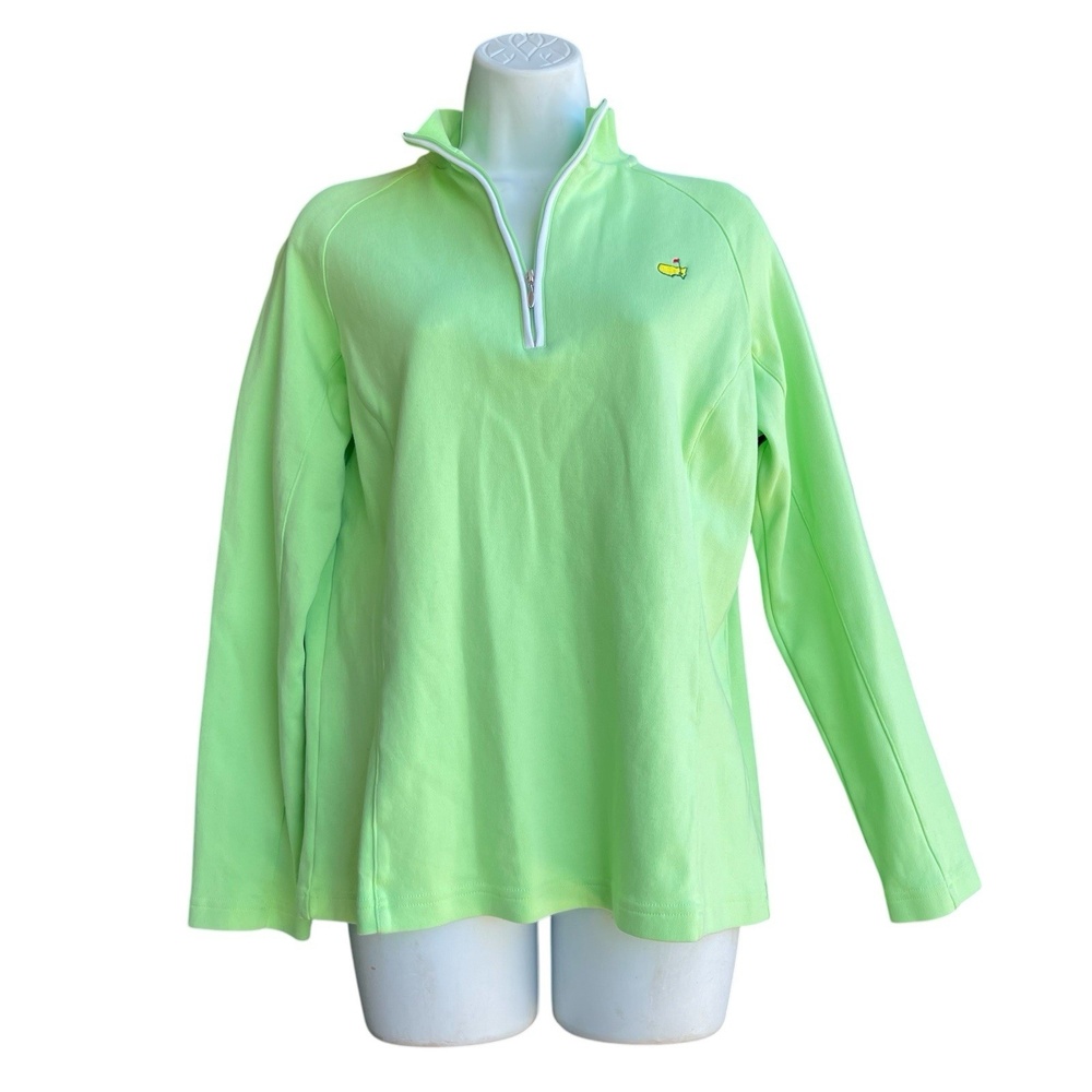 Masters Lime Green Quarter-Zip Sweatshirt